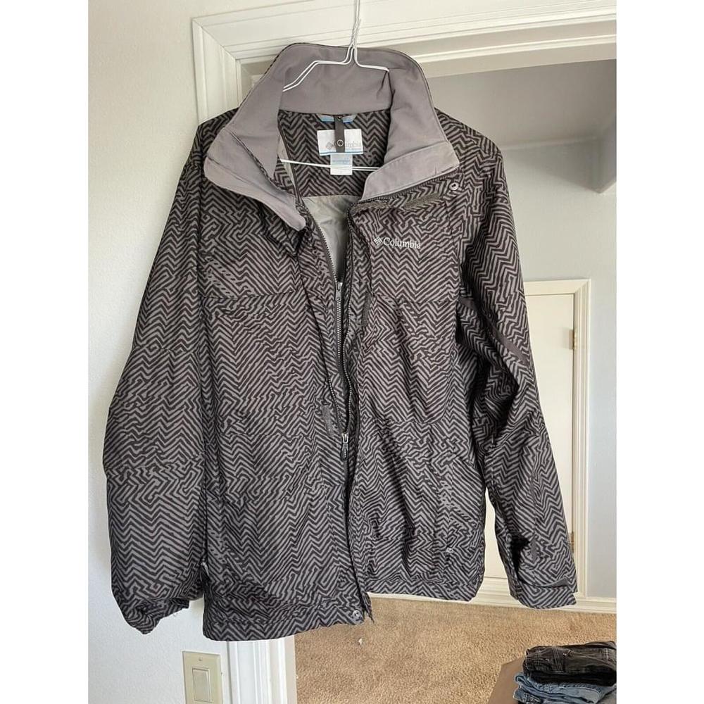 Columbia Interchange L Ominitech jacket men large Zebra Windbreaker